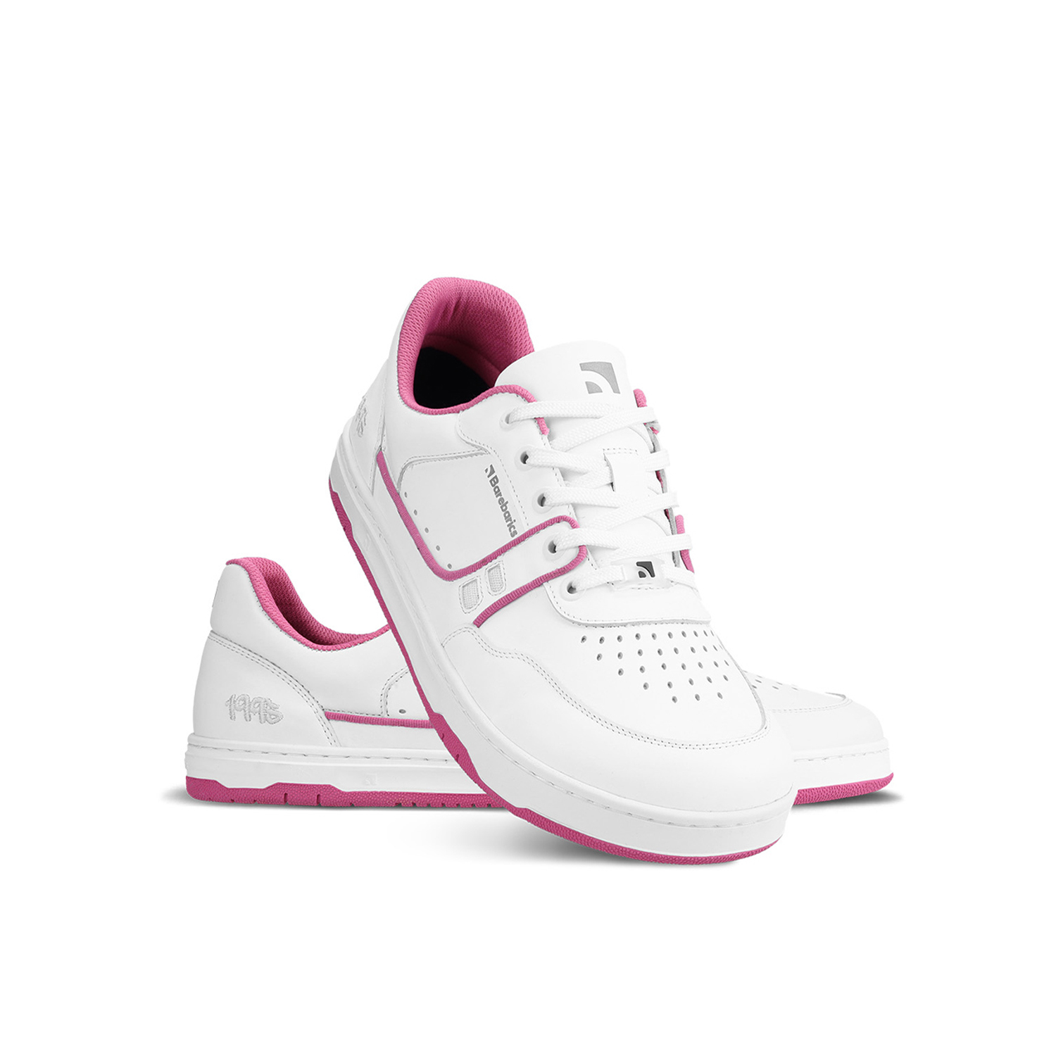 Levně Barefoot tenisky Barebarics Arise - White & Raspberry Pink